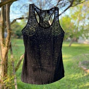 New Direction Black Sequenced Tank Top